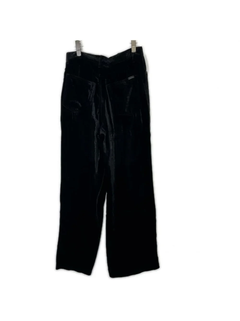 Saint Laurent Paris Velvet Wide Pants Black 28